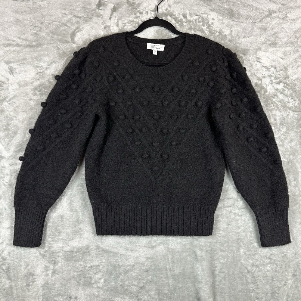 & Other Stories Sweater Women's S Black Alpaca Wool Blend Textured Bobble